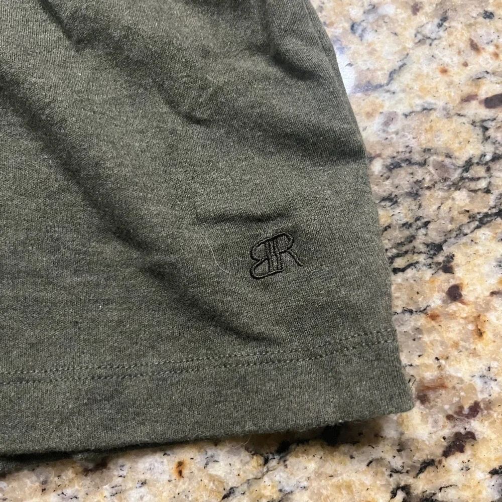 Banana Republic Mens XL Olive Green Heather Short Sleeve Polo Shirt BR Logo